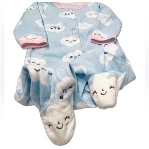 Carter’s - Clouds Footed Fleece Sleep and Play - 9 months